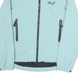 JACK WOLFSKIN Womens Blue Jacket UK 12 Polyester Blend Zip Outdoor Lightweight