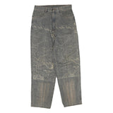 Womens Regular Fit Grey Cotton Blend Denim Jeans W30 L32 Zip Pockets