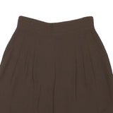 Womens Brown Casual Polyester Blend Shorts M W26 Pleated High Waist