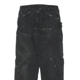 DICKIES Mens Black Regular Fit Straight Cotton Blend Trousers W28 L28 Workwear