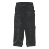 DICKIES Mens Black Regular Fit Straight Cotton Blend Trousers W28 L28 Workwear
