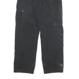 DICKIES Mens Black Regular Fit Straight Cotton Blend Trousers W28 L28 Workwear