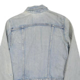 LEVI'S Mens Blue Denim Jacket L Cotton Blend Button Closure Classic Fit Casual