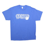 GILDAN Mens Blue Lindsey Wilson College Blue Raiders Softball T-Shirt XL Crew