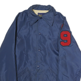 BE A STARTER Mens Blue Band Varsity Jacket M Elastane Button Closure