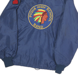 BE A STARTER Mens Blue Band Varsity Jacket M Elastane Button Closure