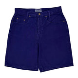 Made In USa Guess Denim Shorts - 32W UK 12 Purple Cotton