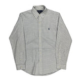 Ralph Lauren Checked Shirt - Medium White Cotton