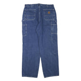 CARHARTT Mens Blue Regular Straight Denim Medium W38 L32 Workwear Zip Jeans