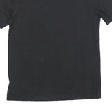 ADIDAS Womens Black Cotton Blend Graphic T-Shirt UK 14 Short Sleeve Crew Neck