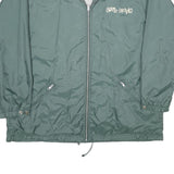 GO WEST Mens Green Nylon South Pacific Jacket XL Windbreaker Zip Pockets
