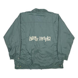 GO WEST Mens Green Nylon South Pacific Jacket XL Windbreaker Zip Pockets
