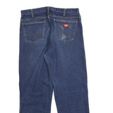 DICKIES Mens Blue Regular Fit Straight Denim Jeans W36 L32 Workwear Casual