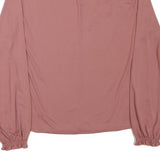 ZARA Womens Pink Basic Long Sleeve High Neck Top M Elegant
