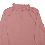 ZARA Womens Pink Basic Long Sleeve High Neck Top M Elegant