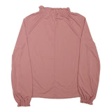 ZARA Womens Pink Basic Long Sleeve High Neck Top M Elegant