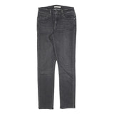 LEVI'S Womens Slim Black Denim Jeans W28 L30 Skinny Cotton Blend Zip