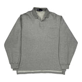 Polo By Ralph Lauren Collared Sweatshirt - Large Gray Cotton