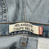 Levis Relaxed Fit Jeans - 36W 28L Light Wash Cotton