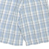 LACOSTE Womens Shorts Blue Plaid Casual M W32 Lightweight Breathable
