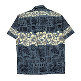 Winnie Fashion Floral Hawaiian Shirt - Large Blue Cotton