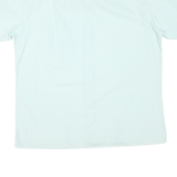 Mens White & Light Blue Cotton Blend Short Sleeve Shirt XL Casual Summer Wear