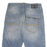 TOM TOMPSON Mens Shorts Blue Denim L W36 Casual Cargo Pockets