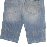 TOM TOMPSON Mens Shorts Blue Denim L W36 Casual Cargo Pockets