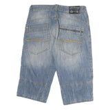 TOM TOMPSON Mens Shorts Blue Denim L W36 Casual Cargo Pockets