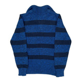 Age 10-11 Tommy Hilfiger 1/4 Zip - Medium Blue Cotton Blend