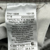 Carhartt Double Knee Cargo Pants - 34W 34L Gray Cotton Blend