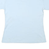 FUNTEES Womens Blue Graphic T-Shirt L Short Sleeve V-Neck Kauai Hawaii Design