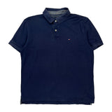 Tommy Hilfiger Polo Shirt - Large Navy Cotton