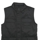 ARMY-TEX Mens Black Outdoor Jacket M Polyester Blend Plain Zip Utility Vest