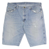 WRANGLER Mens Denim Shorts Light Blue Casual Regular Fit L W36 Cotton