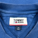 Tommy Jeans Spellout Sweatshirt - Small Blue Cotton