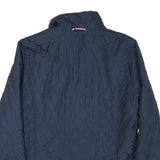 TOMMY HILFIGER Womens Blue Red Jacket M Polyester Quilted Zip Up Outerwear