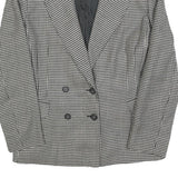 PENNY BLACK Womens Black & White Houndstooth Blazer Jacket UK 12 Wool Tailored