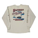 Hansen Harley Davidson Manitowoc Wisconsin Harley Davidson Graphic Long Sleeve T-Shirt - 2XL Cream Cotton