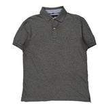 Tommy Hilfiger Polo Shirt - Large Grey Cotton