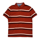 Tommy Hilfiger Striped Polo Shirt - Medium Black Cotton