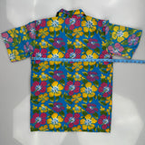 Unbranded Floral Hawaiian Shirt - Medium Multicoloured Cotton