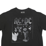ACDC Mens Black Highway To Hell Graphic T-Shirt 2XL Short Sleeve Crew Neck Band