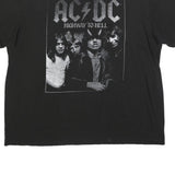 ACDC Mens Black Highway To Hell Graphic T-Shirt 2XL Short Sleeve Crew Neck Band