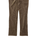 LAUREN RALPH LAUREN Womens Cotton Blend Brown Slim Straight Trousers W30 L30