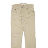LEVI'S Mens Cotton Blend Beige Slim Straight Trousers W30 L30 Classic Zip