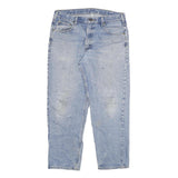 CARHARTT Mens Relaxed Jeans Blue Denim W36 L30 Zip Cotton Blend Casual Workwear