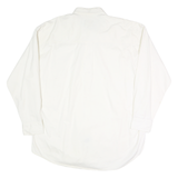 CHAPS Mens White Button-Down Shirt L Embroidered Crest Casual Cotton