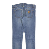 CARHARTT Mens Slim Blue Denim Slim Jeans W33 L34 Stylish Zip Closure