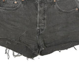 LEVI'S Womens Shorts Black Denim Distressed S W29 Casual Summer
